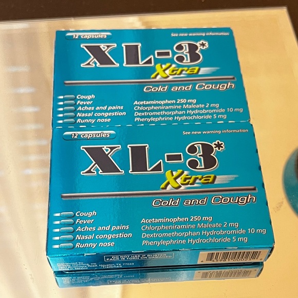 XL3 Other Xl 3 Xtra Cold Cough 24 Caps For Nasal Congestion Fever Aches Runny Nose Poshmark